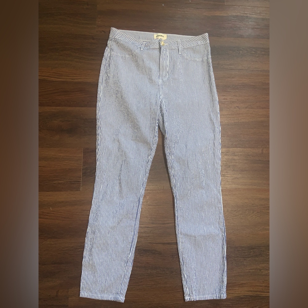L'agence Mandy High Rise Striped Cotton Pants blue
White 28 casual fall $200 - Picture 3 of 5